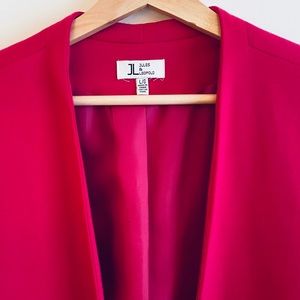 Like new Hot Pink Blazer with silver zippers